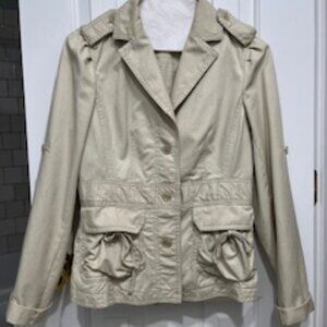 Loft khaki safari utility jacket size XS
